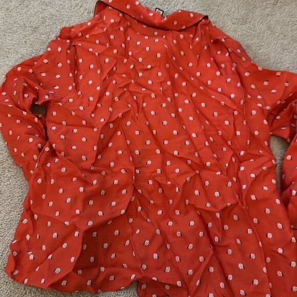 ALEXIE XS orange red blouse new - Picture 4 of 4